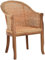 korb.outlet Rattan-Sessel mit Holzbeinen, Sessel aus echtem Rattan - Rattanstuhl Club (Natur mit Teakholz)