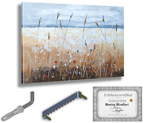 Monica Mirafiori I 100% HANDGEMALT I Gemälde Natur 100x70cm | Gemälde Handgemalt | Acrylgemälde | Sehr Großes Acrylbild I Moderne Kunst I Kunstbilder