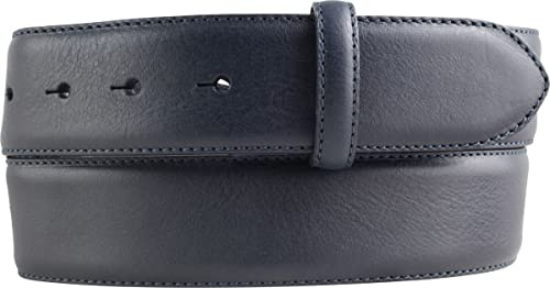 BELTINGER Wechselgürtel aus Vollrindleder mit Naht 4 cm ohne Schnalle | Weicher Druckknopf-Gürtel für Damen Herren 40mm | Jeans-Gürtel mit feiner Struktur