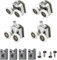 Rotelle curve per porta doccia, ruote per porta in vetro doccia, ruote di ricambio da 23 mm, ruote di ricambio per porte da doccia, ruote per porte curve del bagno (2 ruote superiori + 2 ruote