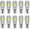 Auto LED Innenbeleuchtung,10 Stück 180 Lumen Auto Innen Beleuchtung 12V 1.7W LED Auto 5630 SMD Innenraumbeleuchtung LEDs mit EIN/AUS Schalter für Auto LKW Wohnmobil Van Bus Caravan Boat, Rot