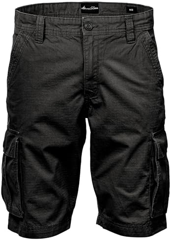 Amaci&Sons Herren Cargoshorts Männer Kurze Bermuda Hose Regular Fit 7027