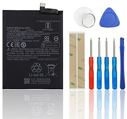 SwarKing Batterie de rechange compatible avec Mi 10T M2007J3SY/10T Pro M2007J3SG, M2007J3SY, M2007J3SP, M2007J3SI, M2007J17C BM53 avec kit d'outils
