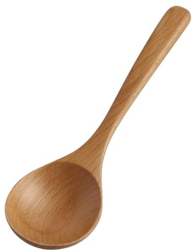 Bamboo Wooden Spoons Set Long Handle Spoon Old Lacquer Spoon Wooden Soup Ladle Porridge Spoon for Family Restaurant Hotel