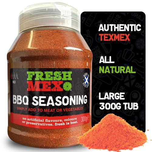 FRESHMEX | BBQ Seasoning | Award-Winning TexMex Flavors | All-Natural, BBQ Rub | Perfect for BBQ, Grill & Oven | Vegan-Friendly, No Preservatives | 300g Shaker
