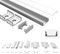 Tivendis LED Aluminium Profil 2m Set 6-teilig milchig | AF Aluprofil für LED streifen bis 12 mm | LED Profil indirekte Beleuchtung | Aluminium U Profil LED 4er SET