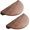 JMCXSM592 2 Stück Möbelgriffe Holz Kinderzimmer halbrund Schrankgriff Walnuss Profilgriff halbmondförmig Türklinken Kleiderschrankgriffe Türgriff Schubladen Knöpfe (15cm)
