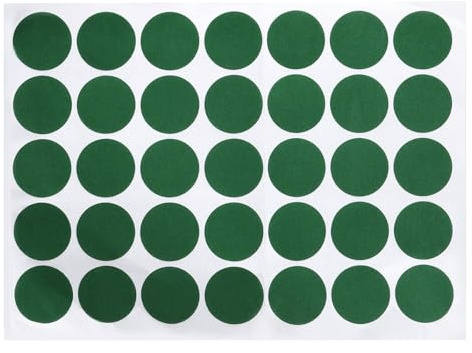 PATIKIL Billardtuch Reparaturaufkleber 35mm, 35 Stück/1 Blatt Tuch Snooker Patches Billardtisch Tuch Schutz Pool Zubehör, Grün