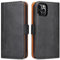 ROJIOJIO Handyhülle für iPhone 12, iPhone 12 Pro Leder Handytasche Kartenfach Klappständer Magnetisch Lederhülle für iPhone 12/ iPhone 12 Pro Hülle, Schwarz