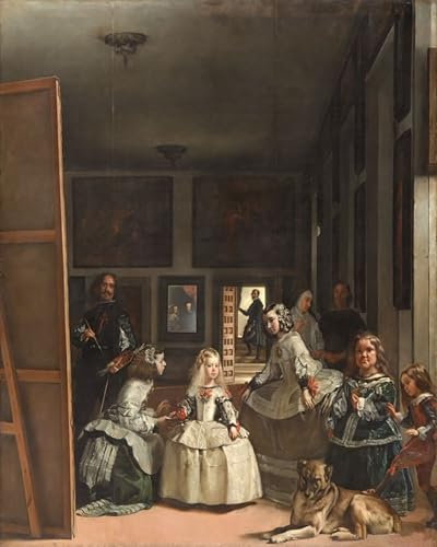 ZHXXFD Peinture Par Numero Adulte Enfant Paysage Tableaux Célèbres Avec Cadre 40X50CM Las Meninas (The Maids Of Honour) - Diego Velázquez,B25