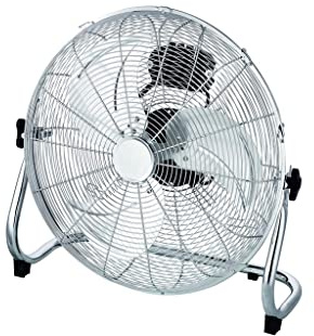 Brightium 45 cm großer 100 W Hochgeschwindigkeits-Bodenventilator, ideal zum Auffrischen großer Räume mit Effizienz und guter Leistung.