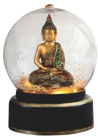 ICE ARMOR Goldener Buddha in luftbetriebener Schneekugel, Statue, Skulptur, Ornament, Dekoration, Heim-/Raumdekoration, Ideen für Einweihungsfeiern, Feiertage und Geburtstage, tolle