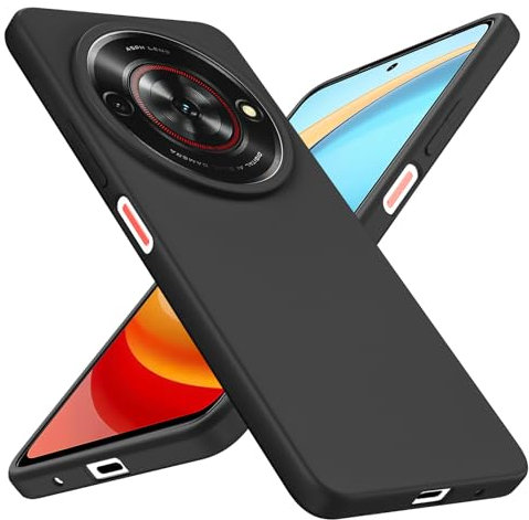 Xiltlly Custodia Cover per ZTE Blade A75 5G 6.6 Pollici, Ultra Sottile Morbida in Silicone TPU Anti-Graffio Antiurto Protettiva Case per ZTE Blade A75 5G, Nero