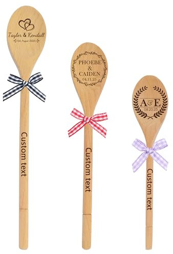 Cuillère en bois personnalisée avec nom de couple, le mélange parfait, cuillère moche et amusante, cuillère de mariage personnalisée, cadeau souvenir pour Noël, vacances, anniversaire de mariage,