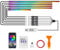 Zilchx Ambientebeleuchtung Auto, 6 IN 1 Auto LED Innenbeleuchtung, RGB USB-Port Innenraumbeleuchtung, 445cm Strip Lights mit 16 Millionen Farben, 240＋ Dynamische