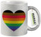 Huuraa Glitzer Tasse Alternative LGBT+ Pride Flagge LGBTQ Herz Geschenk 330ml Silber Alternative LGBT+ Pride Flagge Präsent