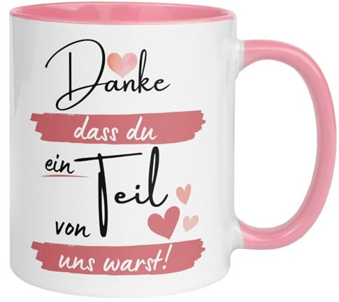 Kollegin Tasse | Abschiedsgeschenk Kollegin | Geschenk für Arbeitskollegin Jobwechsel Mutterschutz | Dankeschön Tasse - Kollege Kaffeebecher | Danke dass du ein Teil von uns warst