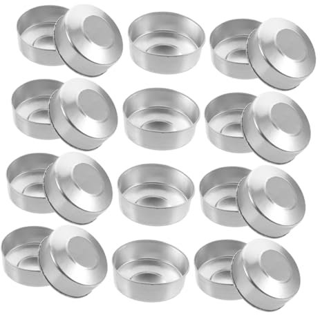 MUCKLILY 20 Pezzi Contenitori Vuoti Per Candele in Alluminio Portacandele Tealight Eleganti Per Candele Da Te Materiale Robusto e Finitura Raffinata Accessori