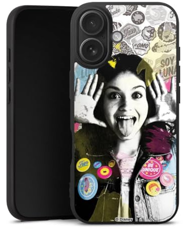 Premium Silikon Hülle kompatibel mit Apple iPhone 17 Handyhülle schwarz Case Soy Luna Disney
