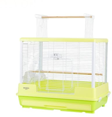 Vogelkäfig Oben zu öffnender Vogelkäfig aus Metall, herausziehbares Chassis, erhöhter horizontaler Draht-Papageienkäfig Vogelkäfige(Green)