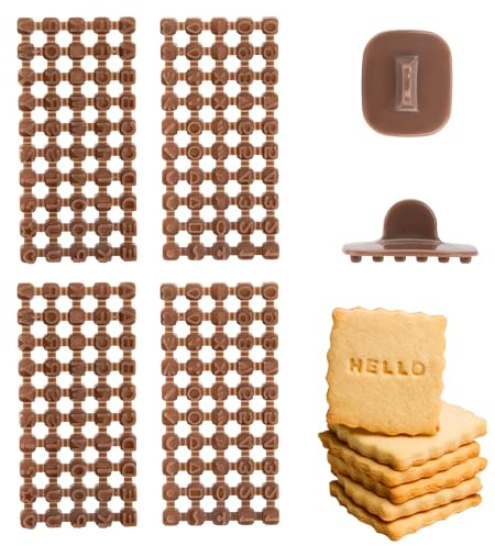 Keksstempel Alphabet Cookie Stamp Mini Kunststoff Keksstempel für Kuchen Cookie Plätzchen Fondant Dekoration 2 Set