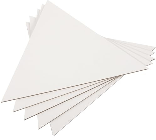 Healvian Leere Farbtafel aus Canvas, Weiß, 5 Stück für Ölmalerei