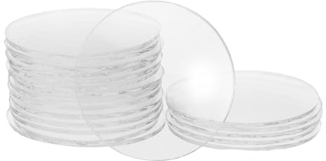 HIAKDOFT Mr16gu10 Acryl Lampenschirm 5cm Flach Klar – 30 Stück Transparente Scheinwerfer Abdeckung Hitzebeständig für Innen Außenbeleuchtung