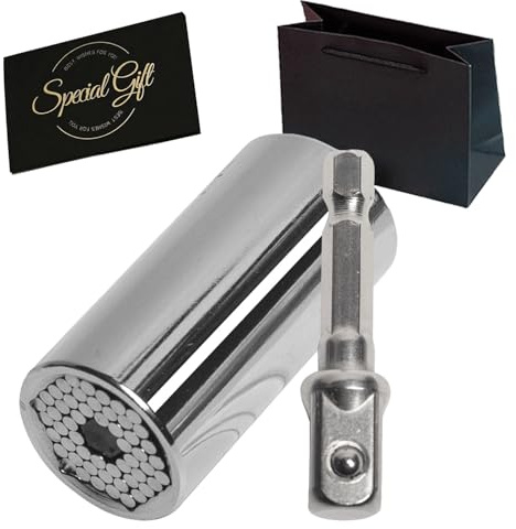 Universal Socket Set, Multi-Function Socket Tool with Drill Adapter