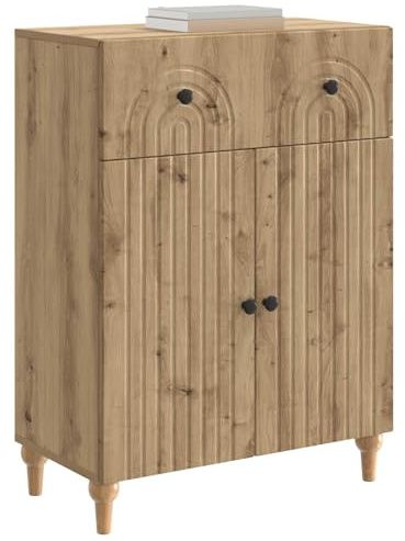 vidaXL Sideboard Artisan-Eiche 66 x 34,5 x 90 cm Holzwerkstoff, Wohnzimmerstauraum, rechteckiger Schrank, modernes Möbel, praktischer Ordner, viel Platz, zeitgemäßes Design