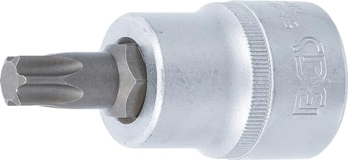 BGS 5189-T60 | Bit-Einsatz | T-Profil (für Torx) T60 | Antrieb Innenvierkant 20 mm (3/4) | Länge 80 mm | Chrom-Vanadium-Stahl | Verchromt, matt | mit Rändelung