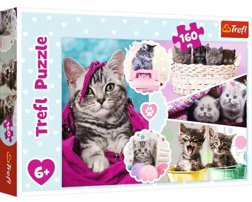 Trefl, Puzzle, Niedliche Katzen, 160 Teile, für Kinder ab 6 Jahren