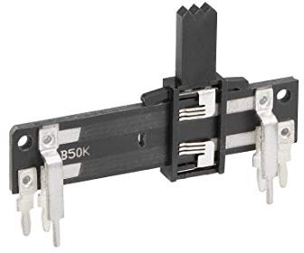 sourcing map 1St Fader Variable Widerstände Mischer Potentiometer Gerade Schiebe B50K Ohm Linear Doppelpotentiometer zum Dimmen 40mm