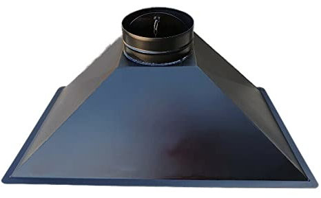 Cappa per camino focolare legna tradizionale Imar srl L 92 x P 49 x H 43 uscita fumi 25 cm, Nero