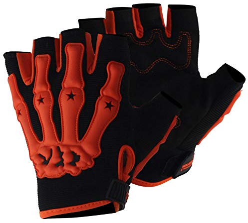 Guanti Ciclismo, Guanti Sportivi Da Esterno Senza Dita Mezze Dita, Per Il Ciclismo In Moto Guanti Da Arrampicata Per Attività Sportiva All'aperto (L,Red)