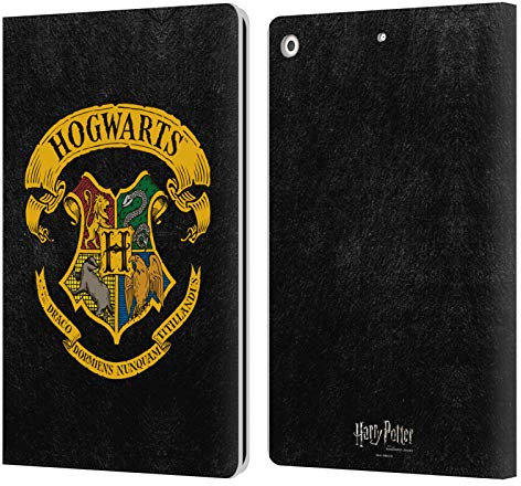 Head Case Designs Licenciado Oficialmente Harry Potter Escudo Hogwarts Sorcerer's Stone I Carcasa de Cuero Tipo Libro Compatible con Apple iPad 10.2 2019/2020/2021