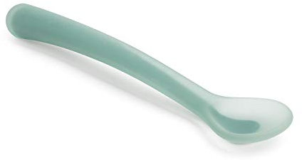 Suavinex - Cuchara de Silicona Adecuada Para Encías Sensibles Apta Para Lavavajillas Para Bebés +4 Meses, Color Verde