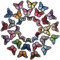 J.CARP 36pcs Butterfly Iron on Patches, Embroidered Sew Applique Repair Patch