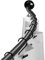 Hododou Canne de douche incurvée réglable 112-180 cm, tringle à rideau de douche télescopique extensible avec fixations (noir)