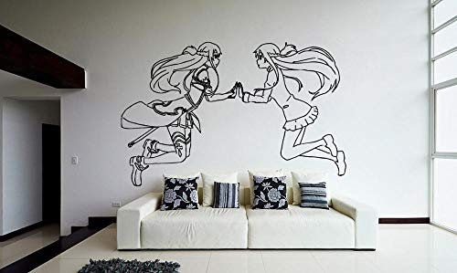Wandtattoo Wand Vinyl Aufkleber Aufkleber Anime Manga Mädchen