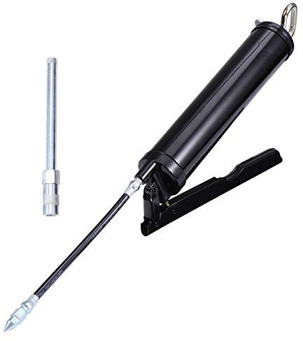 FAVOMOTO Manual Lever Grease Gun High-Pressure Lubricator for Automotive Agriculture and Industrial Use Ergonomic Design for Easy Filling and Heavy Greasing Tight Spaces
