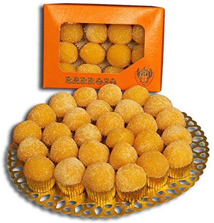 Pack de 3 Cajas Yemas de Huevo Confitado Artesanas. Dulce Típico en Ávila. Mazapanes Barroso.3 Cajas de 250 grs. / 12 Unidades cada Caja. Peso 750 grs.