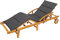 HOBBYGARDEN Auflagen für Deckchair, Kissen für Liegenauflage, Gartenliege Auflage, Polsterauflage für Sonnenliege, Produktabmessung: 185x56x4 cm, Schwarz