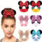 MiDoDo 6 Pcs Mouse Ears Hair Scrunchies Velvet Elastic Hair Ties Sequin Bows Hair Scrunchies Hair Bands Scrunchies Sparkle Bow Scrunchy Hair Bobbles for Women Girls Hair Accessories