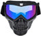 Skull Motorradbrille Maske, Outdoor Abnehmbare Helm Skibrille Sport Motorrad Racing Augenschutzbrille Motocross Gesichtsmaske Brille Schutzbrille Staubschutz Abnehmbaren Winddicht Nebelfest Goggle