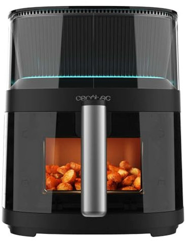 Cecotec Cecofry Neon 5000 Friggitrice ad Aria, 5 L, Spruzzo d'Acqua per una Cottura Perfetta, Tecnologia Healthy Crispy e PerfectCook, 10 Menu Predefiniti, Finestra e Luce Interna, Controllo Tattile.