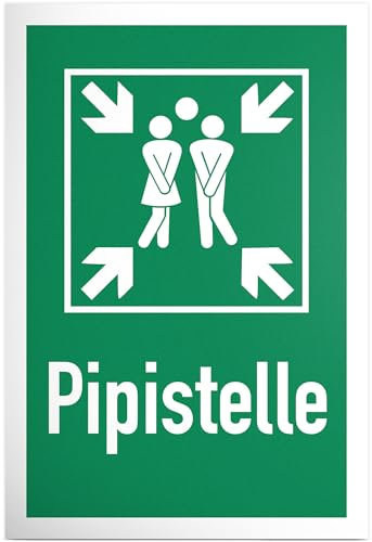 DankeDir! Pipistelle - 30 x 20 cm Schild - lustig Klo Schild Kloschild WC Schild zum aufhängen Toilette Toilettenschild - Gäste WC Deko Türschild Gästetoilette witzig Herren Wand