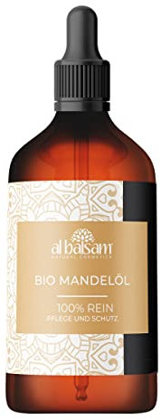 Al Balsam - Bio Mandelöl kaltgepresst - 100ml - 100% rein und natürlich - ohne Zusätze - Pflege für Haut, Gesicht, Haare & Nägel – Naturkosmetik für Frauen, Männer & Kinder und Babys geeignet
