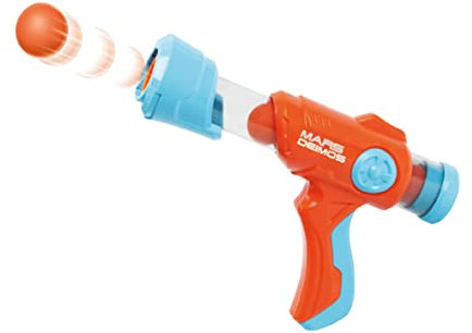 ODS - Mars Deimos Pistola Compact, Fucile Giocattolo Sparapalline, Incluse 8 Palline e 1 Bersaglio, Triplo Sparo, Lunghezza 25 cm, Età Consigliata +8 Anni