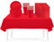 53PCS Classy Red Party Tableware Decorations for Kids Christmas, Disposable Tableware Set - Tablecloth, Table Covers, 7inch Paper Plates, Paper Napkins, Cups for Xmas, Birthday, Wedding Party Favor