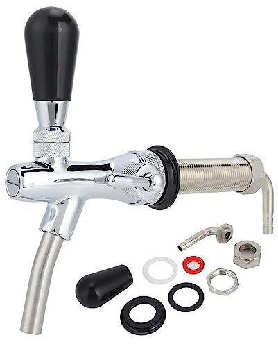 Uadme Grifo de Cerveza,G5/8 Rosca Largo Grifo de Cerveza de Barril Ajustable Beer Tap para Restaurantes de Bar en Casa
